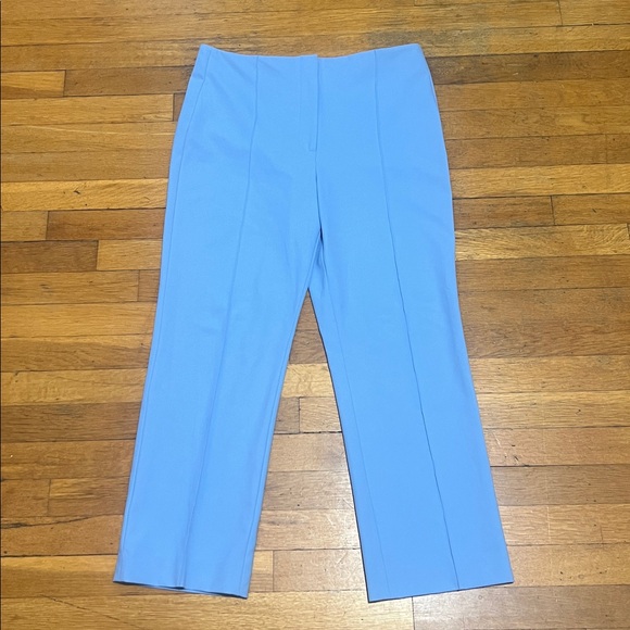 Veronica Beard Jaya Pintuck Crop Pants in Sky Blue, size 10 - Picture 2 of 14